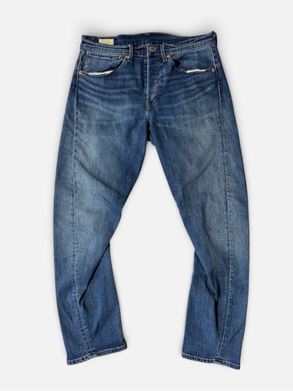 Levi’s mens 31x32 LEJ 502 tapered premium engineered denim blue jeans EUC